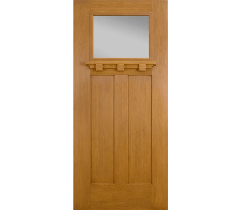 Ann Arbor Craftsman Light Fiberglass Entry Door