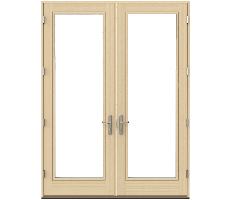 Ann Arbor Pella Lifestyle Series Wood Double Hinged Patio Doors